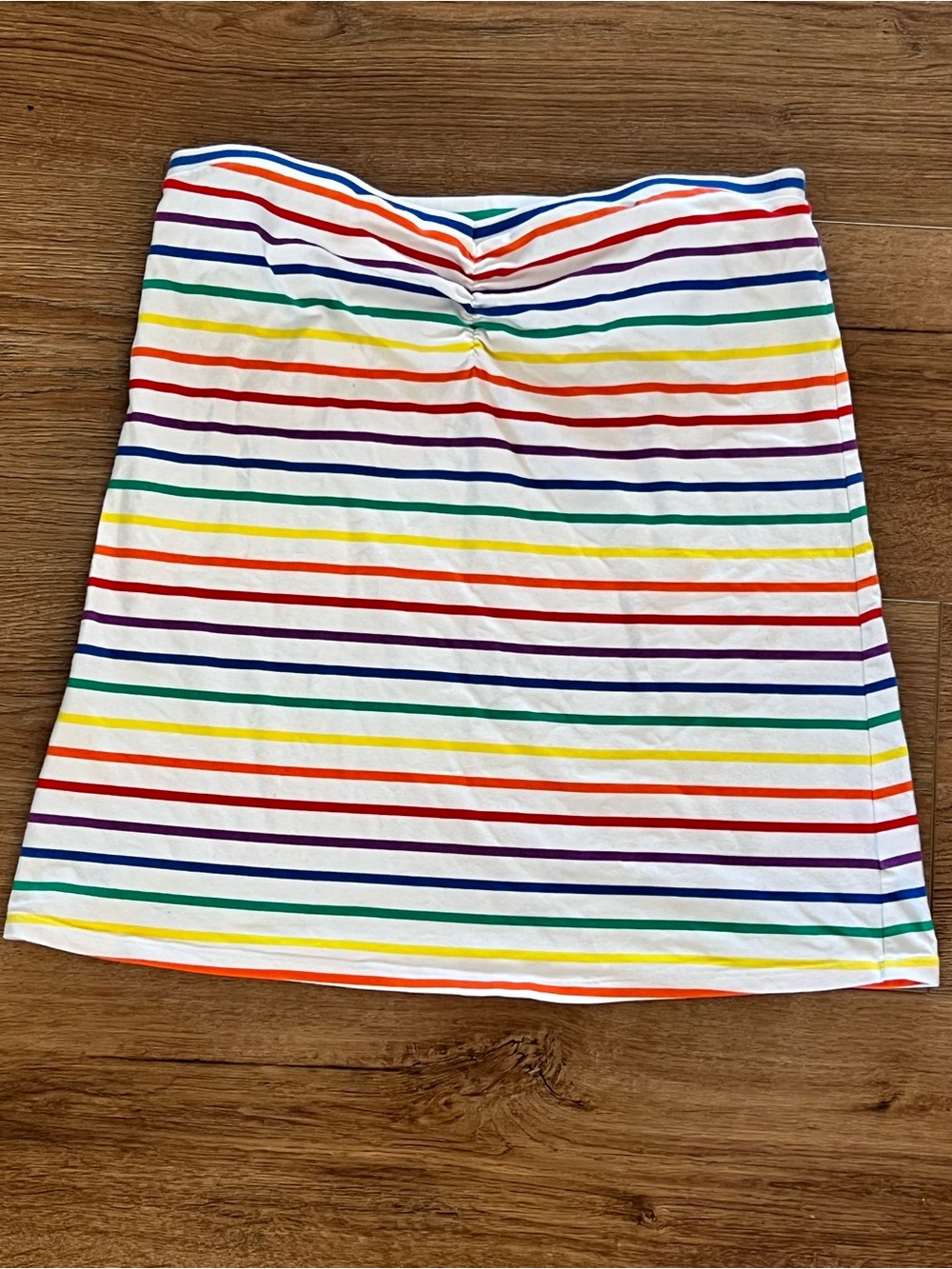 Torrid White Rainbow Stripe strapless top - 1XL